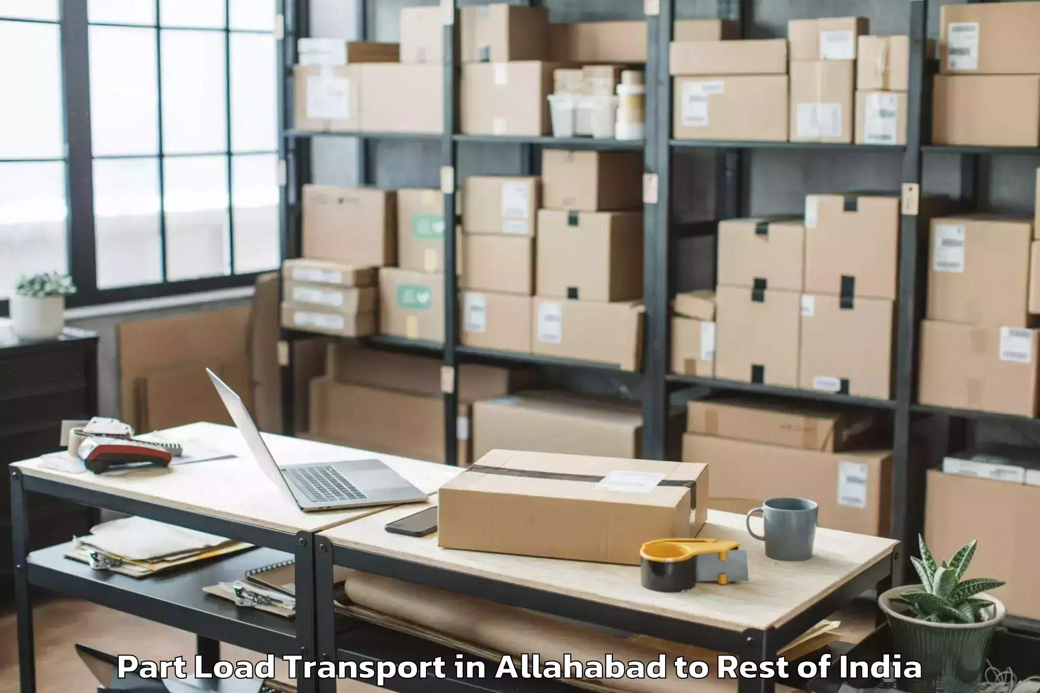 Book Allahabad to Tangmarg Part Load Transport